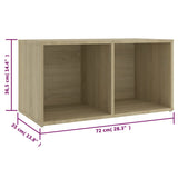 Meubles TV 2 pcs Chêne sonoma 72x35x36,5 cm Bois d'ingénierie