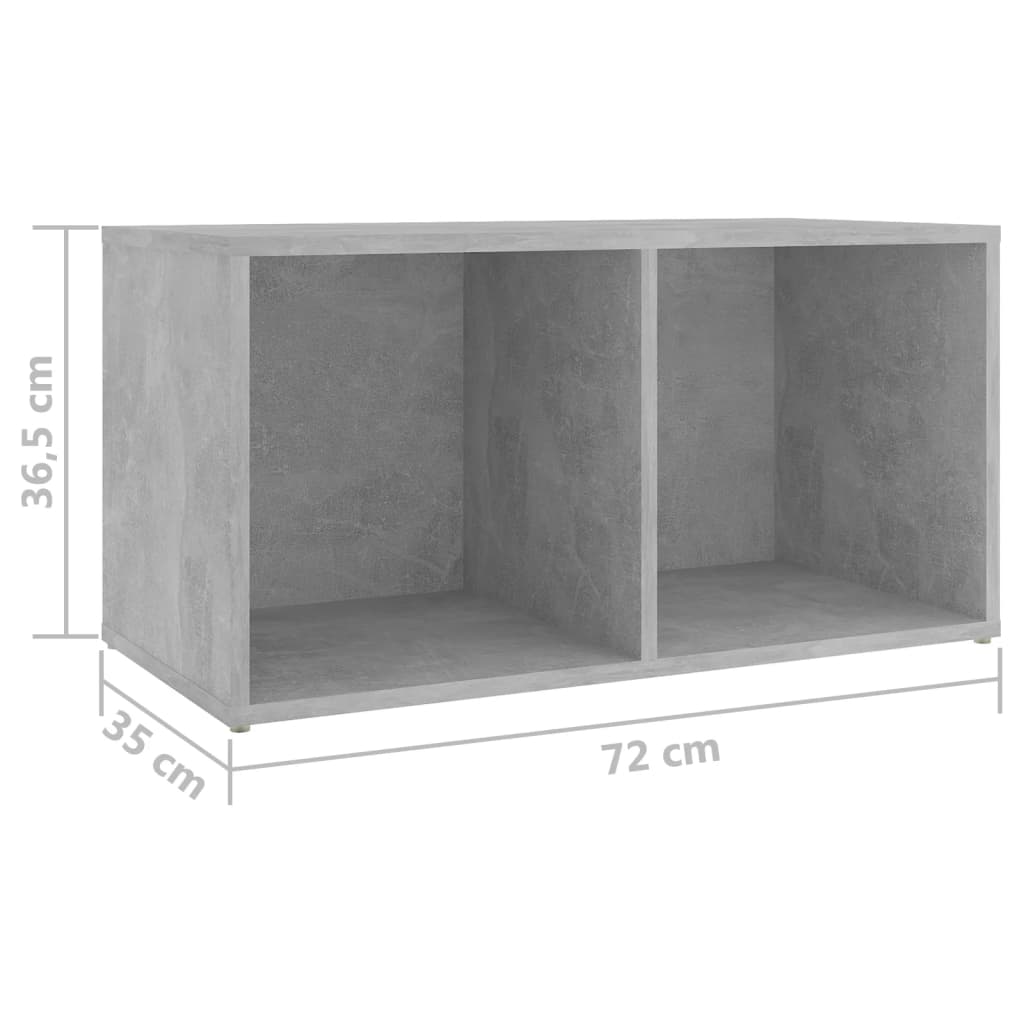 Meubles TV 2 pcs Gris béton 72x35x36,5 cm Bois d'ingénierie