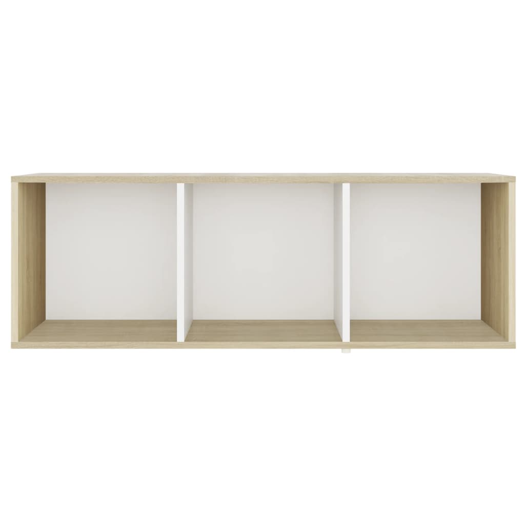 Meubles TV 2 pcs Blanc et chêne sonoma Bois d'ingénierie