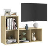 Meubles TV 2 pcs Chêne sonoma 72x35x36,5 cm Bois d'ingénierie