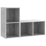 TV cabinet 2 pcs Concrete gray 72x35x36.5 cm Engineered wood