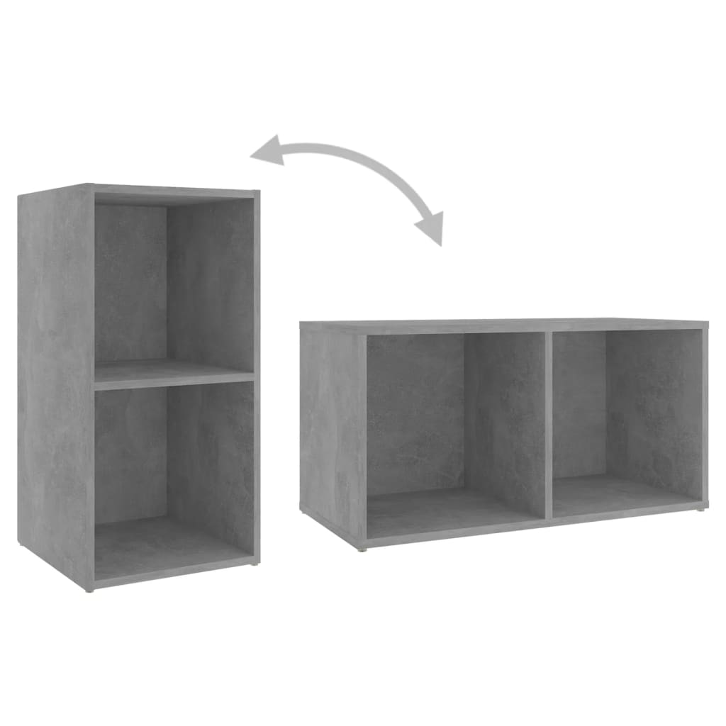 Meubles TV 2 pcs Gris béton 72x35x36,5 cm Bois d'ingénierie