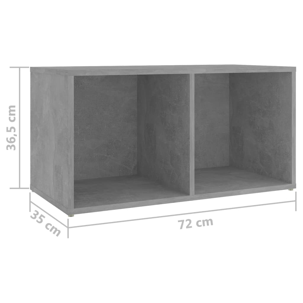 Meubles TV 2 pcs Gris béton 72x35x36,5 cm Bois d'ingénierie