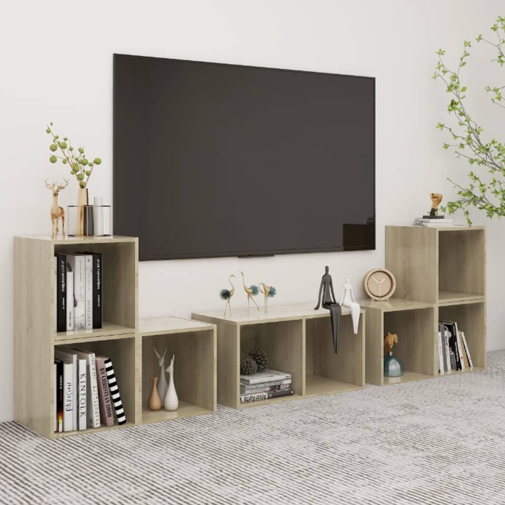 Ensemble de meubles TV 6 pcs Chêne sonoma Bois d'ingénierie