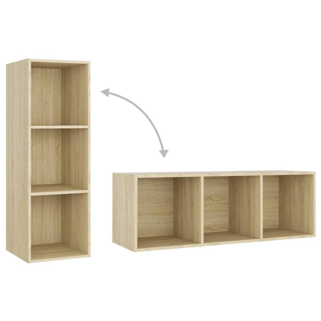 Ensemble de meubles TV 3 pcs Chêne sonoma Bois d'ingénierie