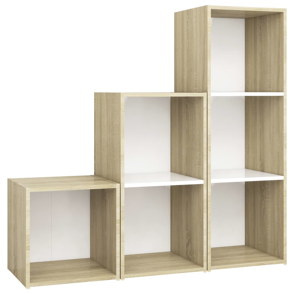 Ensemble de meubles TV 3 pcs Blanc chêne sonoma Bois ingénierie