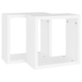 Étagères cube murales 2 pcs Blanc 30x15x30 cm