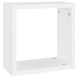 Étagères cube murales 2 pcs Blanc 30x15x30 cm