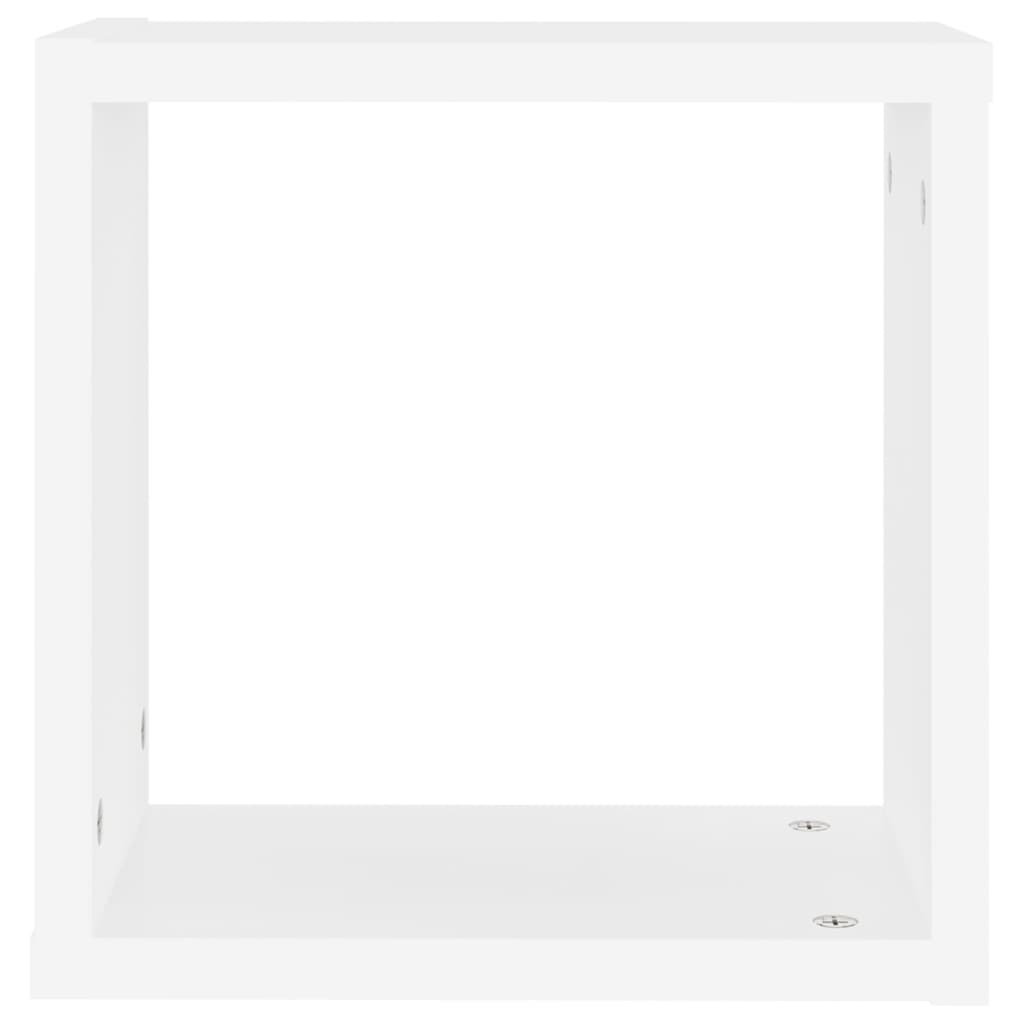 Étagères cube murales 4 pcs blanc 30x15x30 cm