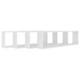 Étagères cube murales 4 pcs Blanc 100x15x30cm bois d'ingénierie