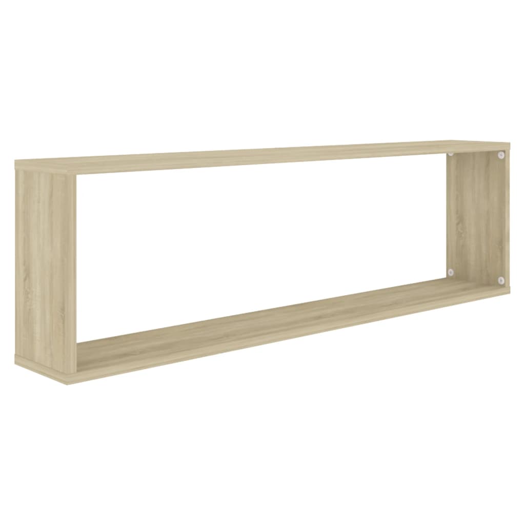 Étagères cube murales 2 pcs chêne sonoma bois d'ingénierie