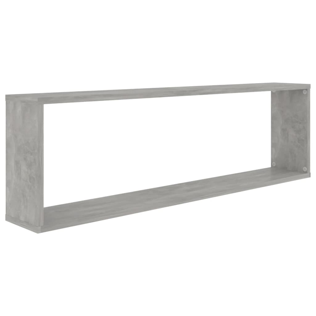 Wall Cube Shelves 2 pcs Concrete Grey Engineered Wood