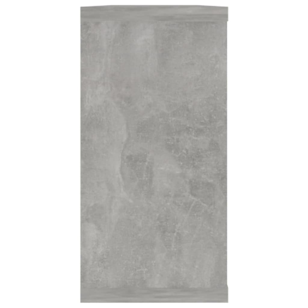 Étagères cube murales 2 pcs gris béton bois d'ingénierie