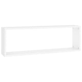 Étagères cube murales 2pcs Blanc 80x15x26,5cm bois d'ingénierie