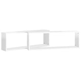 Étagère cube murale 2 pcs Blanc brillant 80x15x26,5cm