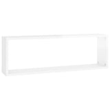 Étagère cube murale 2 pcs Blanc brillant 80x15x26,5cm