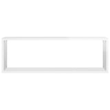 Étagère cube murale 2 pcs Blanc brillant 80x15x26,5cm