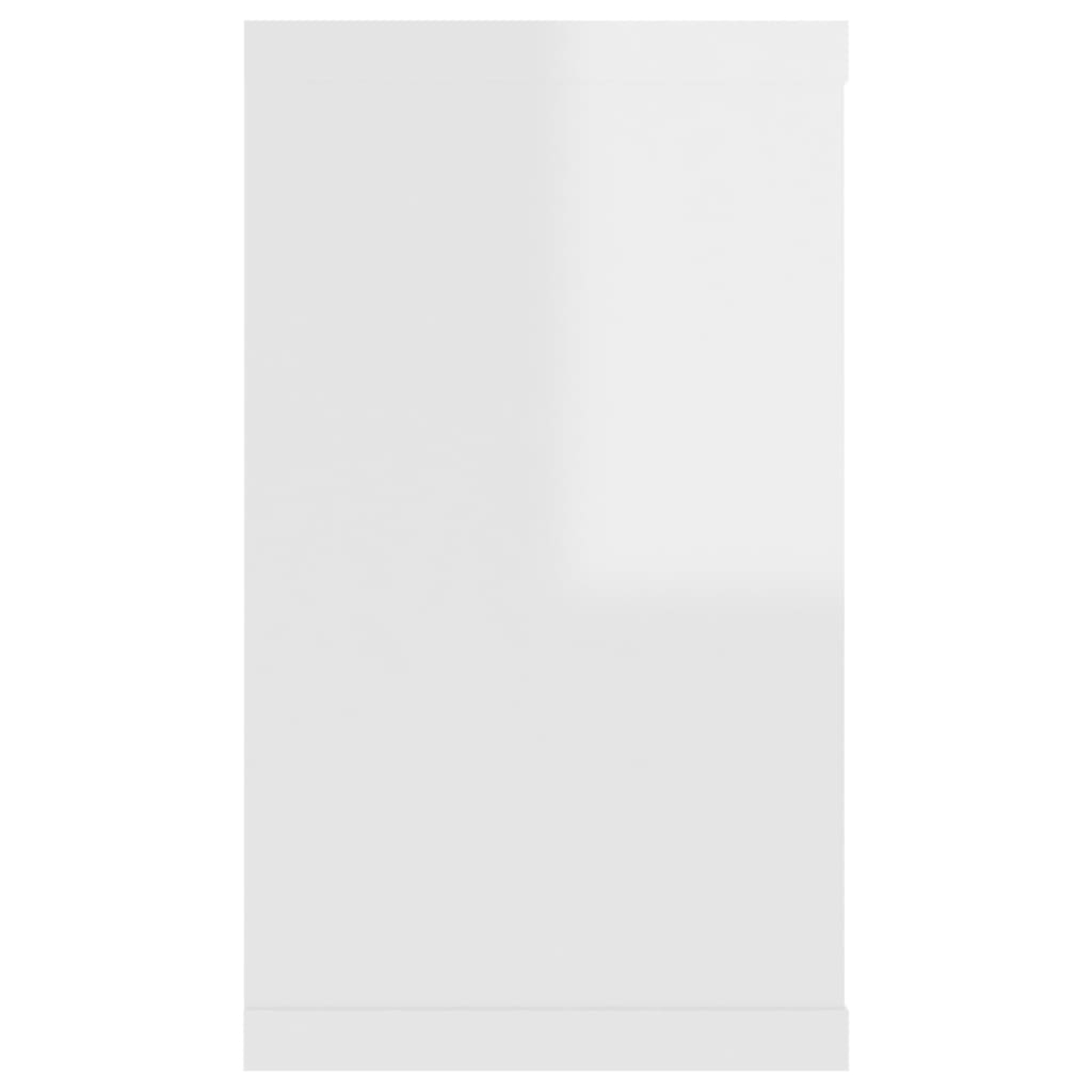 Étagère cube murale 2 pcs Blanc brillant 80x15x26,5cm