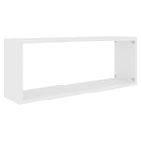 Étagères murales cube 6 pcs Blanc 60x15x23 cm Bois d’ingénierie