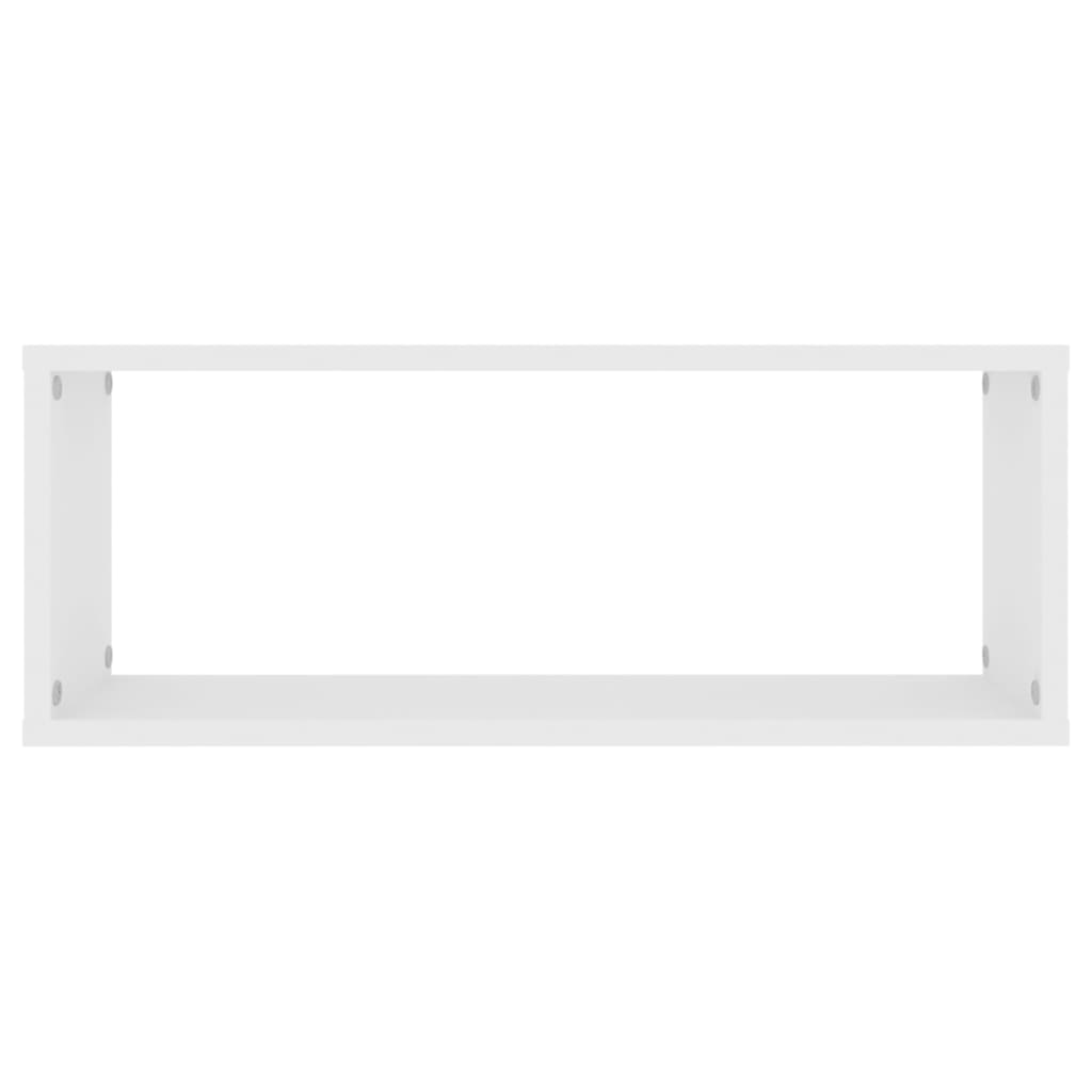 Étagères murales cube 6 pcs Blanc 60x15x23 cm Bois d’ingénierie