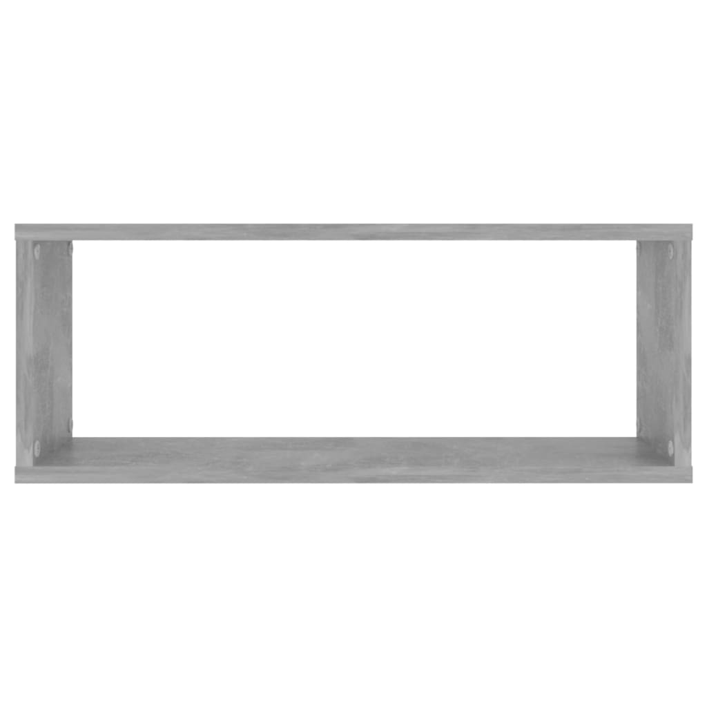 Étagères murales cube 6 pcs Gris béton Bois d’ingénierie