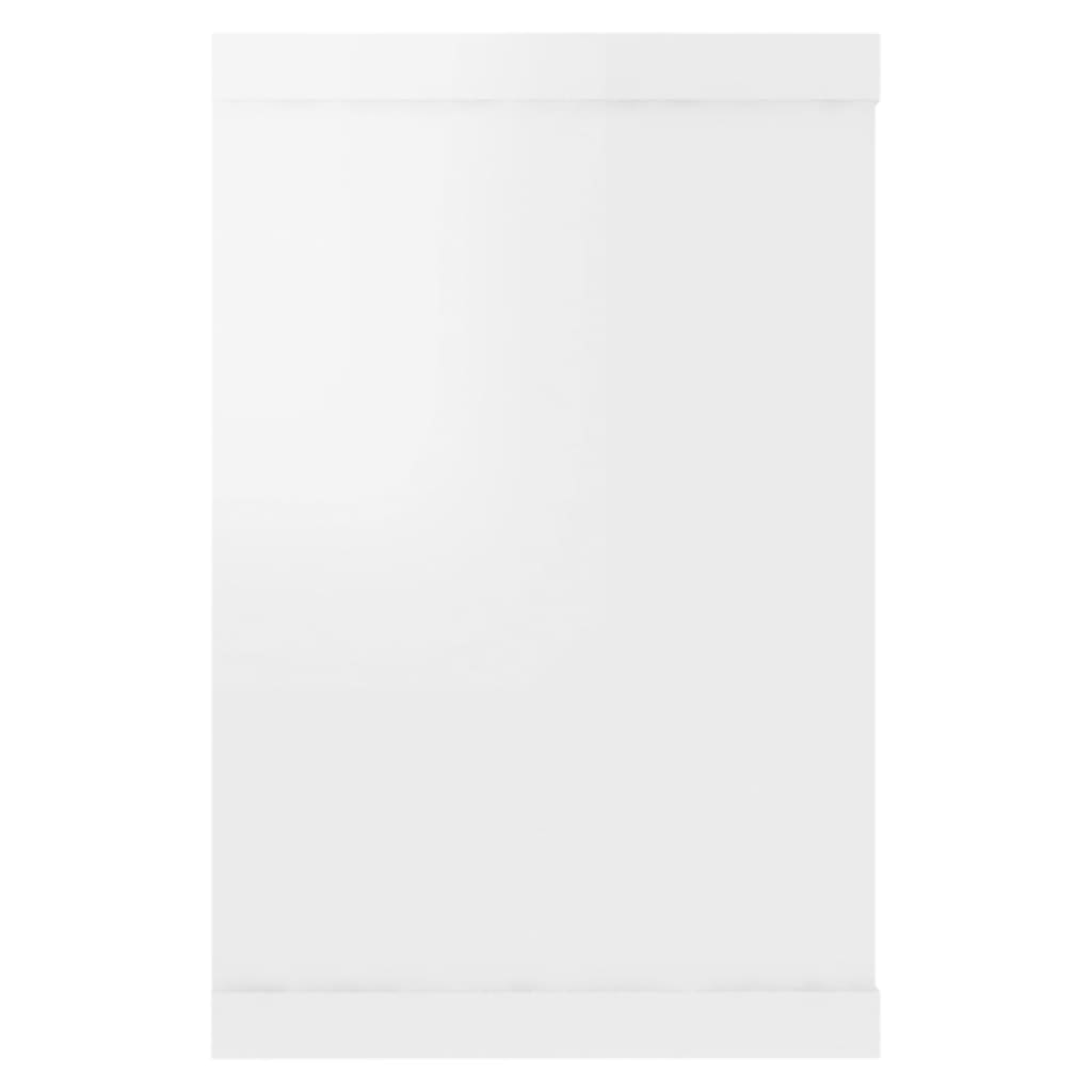 Étagères murales cube 6 pcs Blanc brillant Bois d’ingénierie