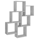 Étagère murale cube Gris béton 78x15x93 cm Bois d’ingénierie