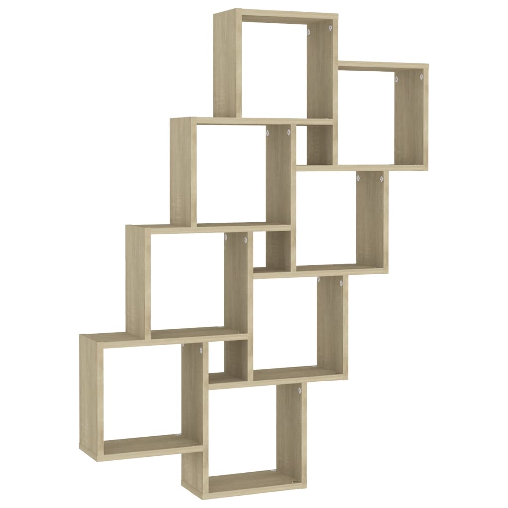 Étagère murale cube Chêne sonoma 90x15x119 cm Bois d’ingénierie