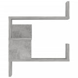 Étagères murales d'angle 2 pcs Gris béton Bois d’ingénierie