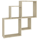 Étagère murale cube Chêne sonoma 80x15x78,5cm Bois d’ingénierie