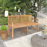 Gartenbank 150 cm Massives Teakholz