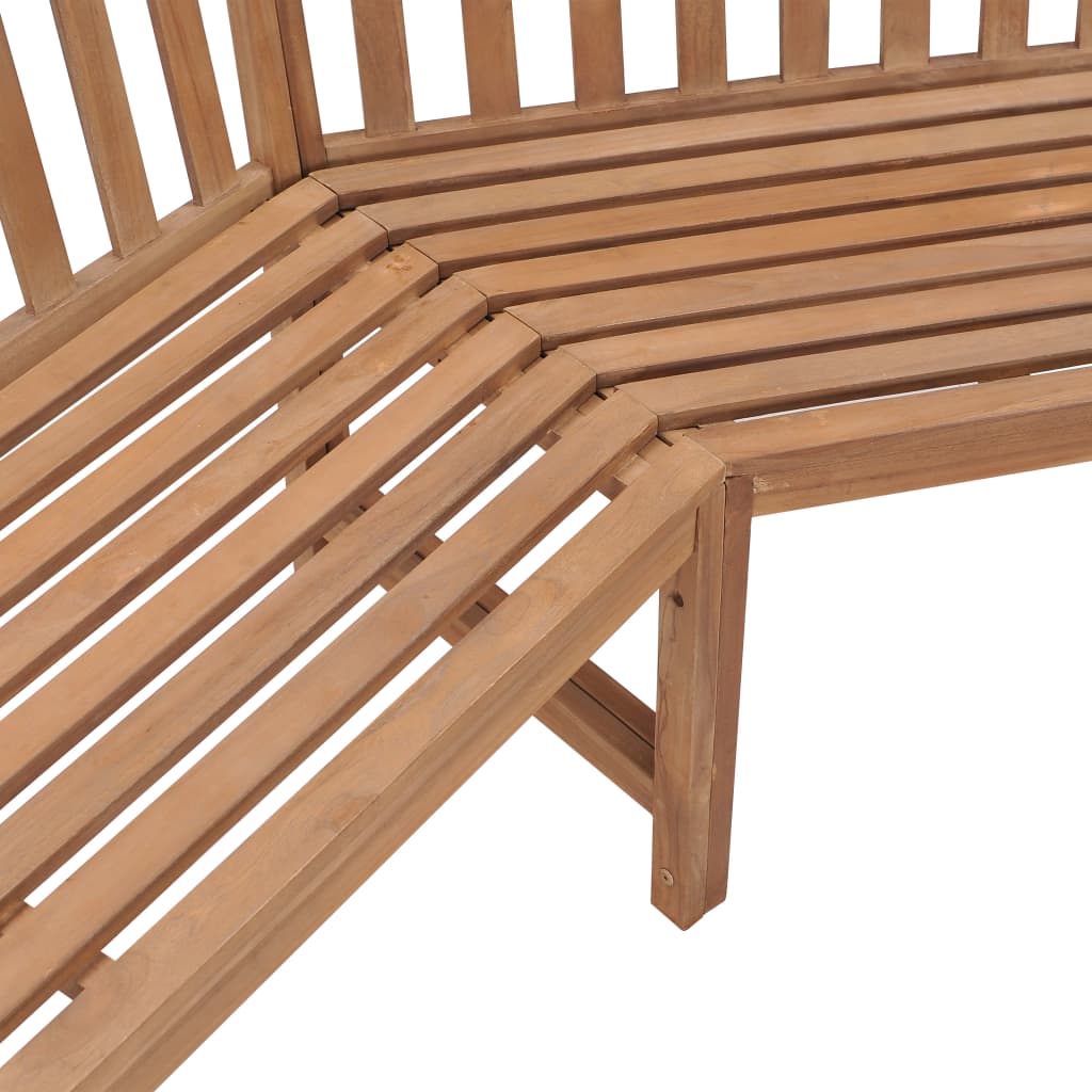 Banc d'angle de jardin 185x185x90 cm bois de teck solide