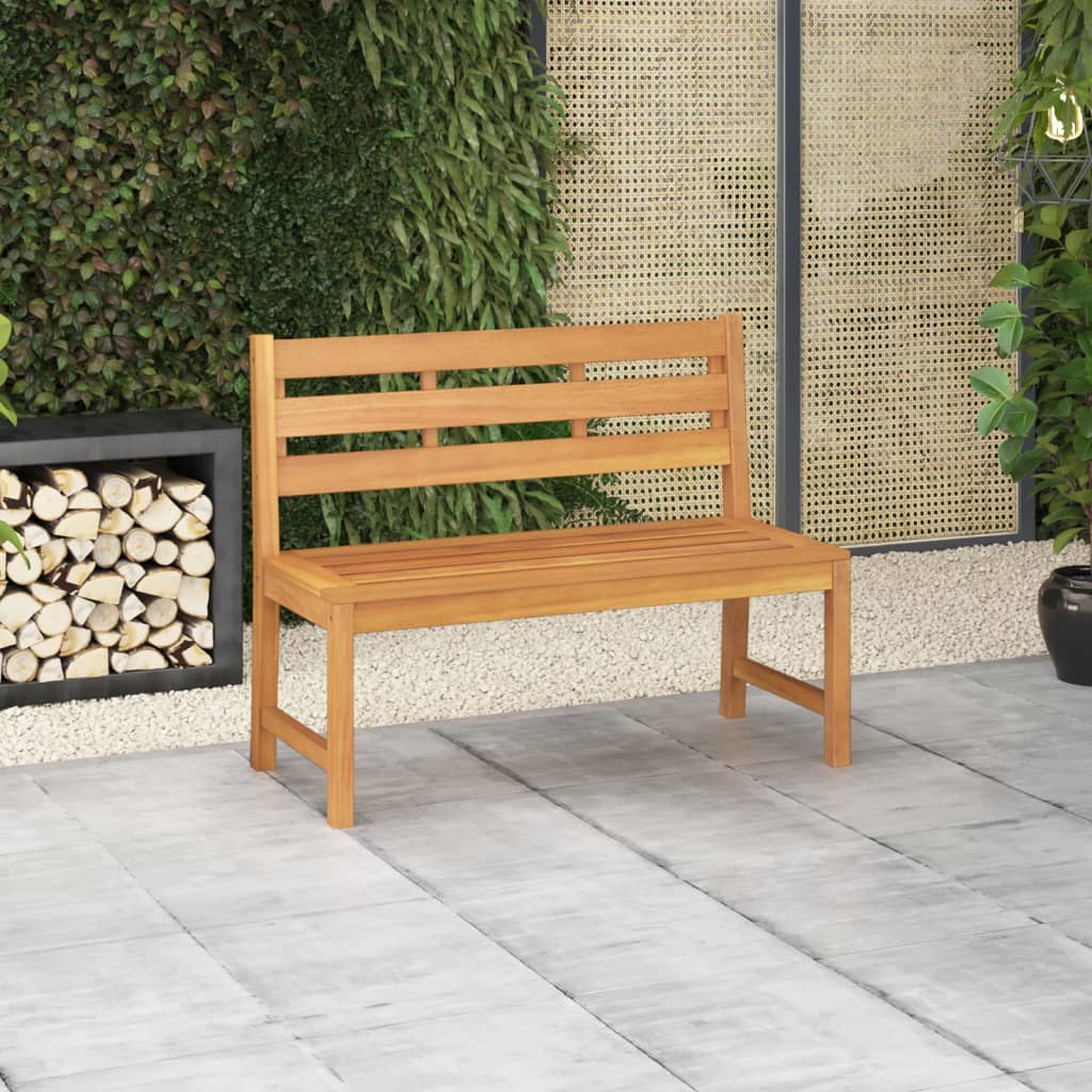 Gartenbank 114 cm Massives Teakholz