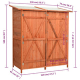 Gartengeräteschuppen 136x75x160 cm Massives Tannenholz