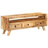 Meuble TV 110x30x40 cm Bois massif de manguier