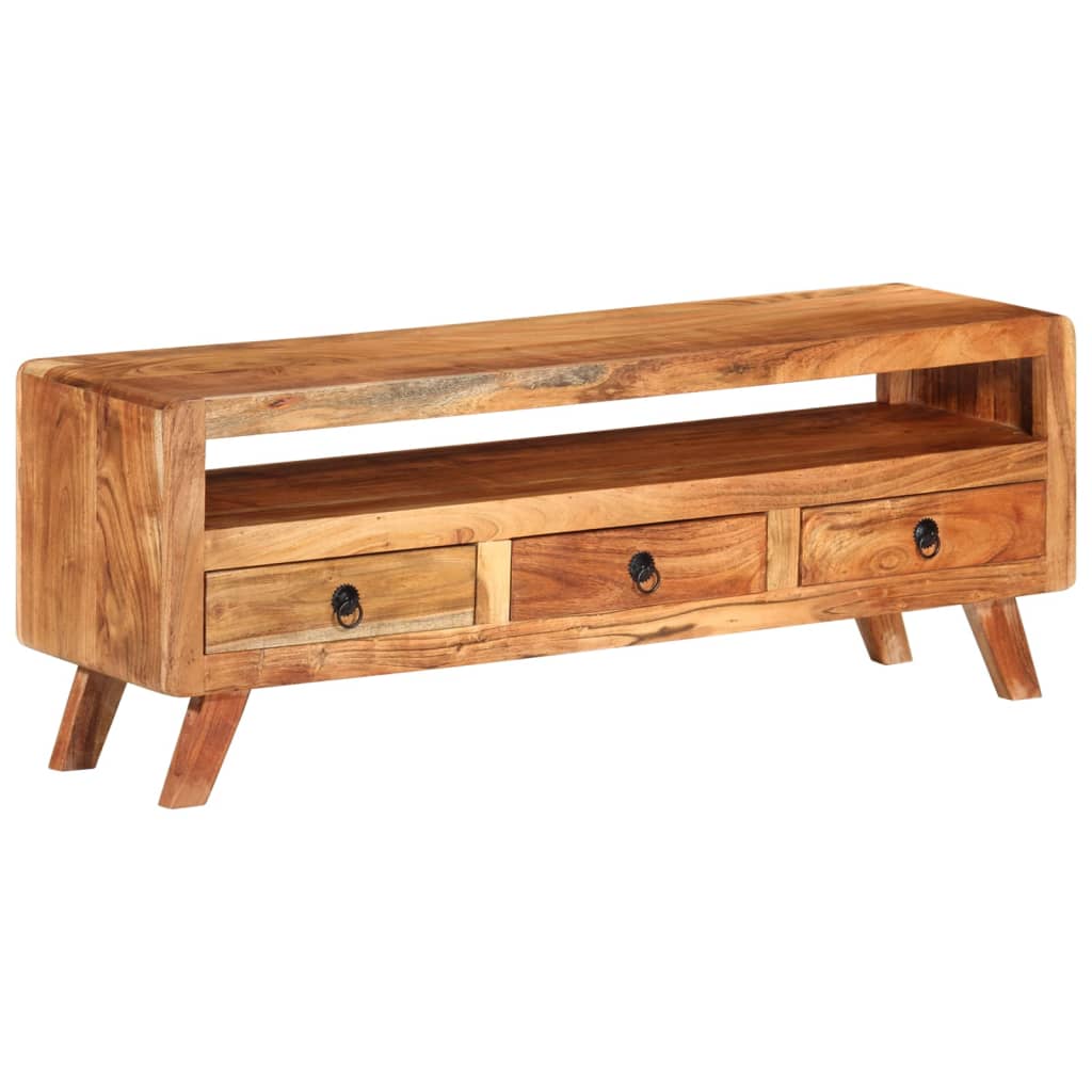 Meuble TV 110x30x40 cm Bois d'acacia massif