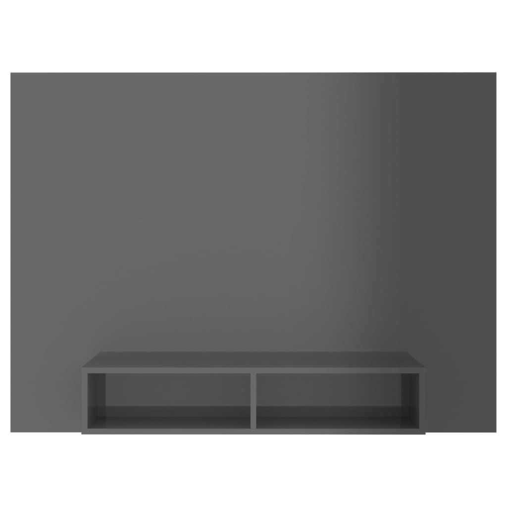 Meuble TV mural Gris brillant 135x23,5x90 cm Bois d’ingénierie