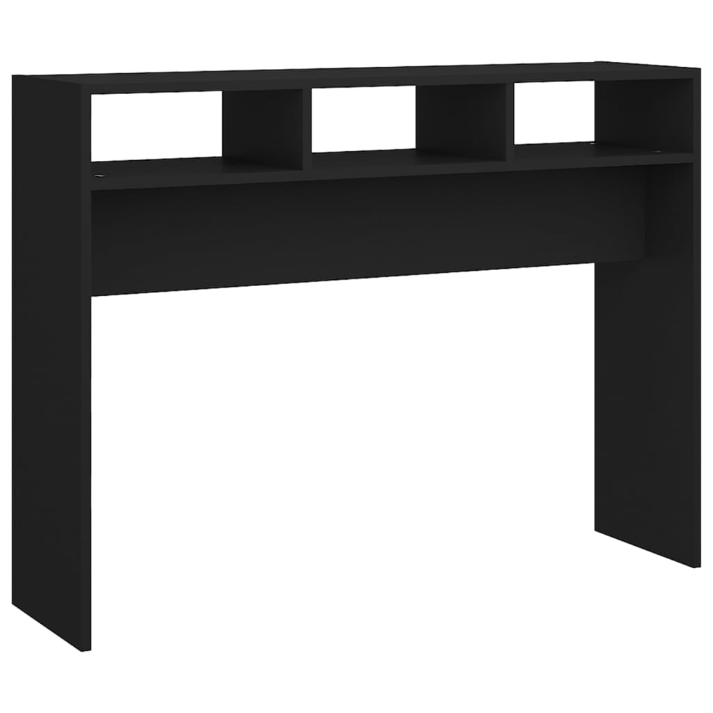 Table console noir 105x30x80 cm bois d'ingénierie