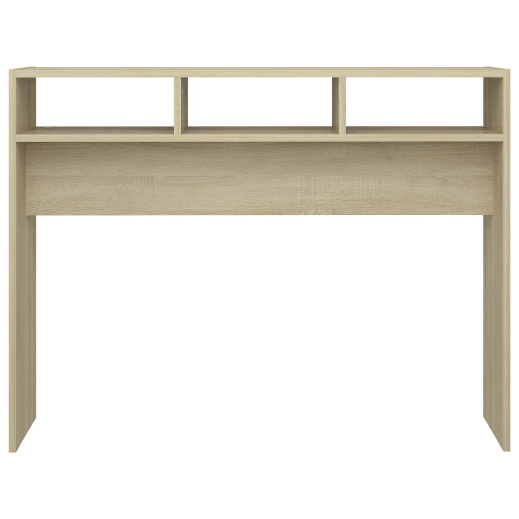 Table console chêne sonoma 105x30x80 cm bois d'ingénierie