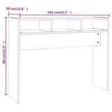 Table console chêne sonoma 105x30x80 cm bois d'ingénierie