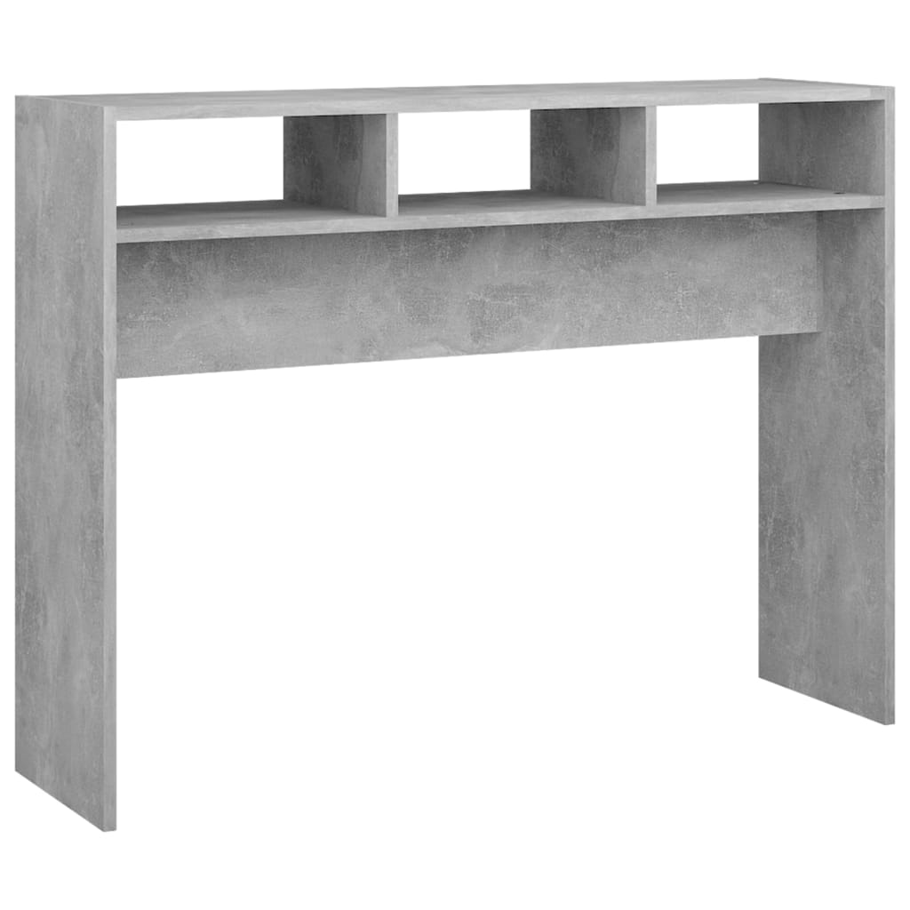 Table console gris béton 105x30x80 cm bois d'ingénierie