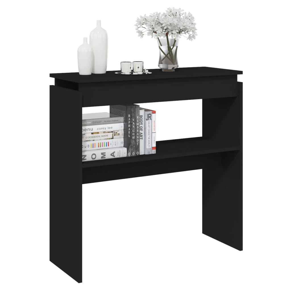 Table console Noir 80x30x80 cm Aggloméré