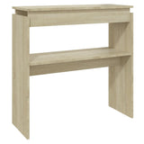 Table console chêne sonoma 80x30x80 cm bois d'ingénierie