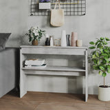 Concrete gray console table 102x30x80 cm engineered wood