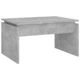 Concrete gray coffee table 68x50x38 cm engineered wood