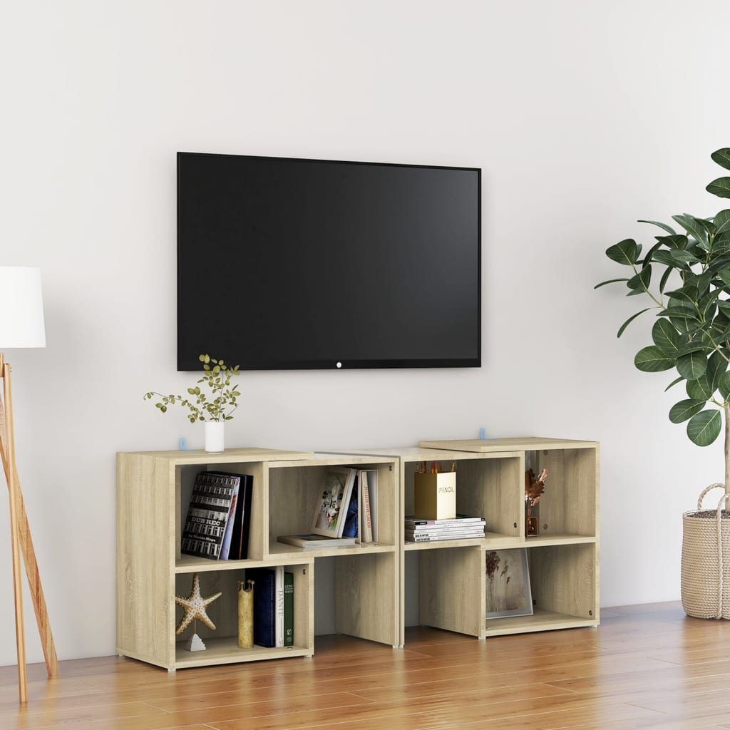 Meuble TV Chêne sonoma 104x30x52 cm Bois d'ingénierie