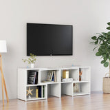 Meuble TV Blanc brillant 104x30x52 cm Bois d'ingénierie