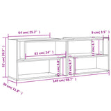 Meuble TV Blanc 149x30x52 cm Bois d'ingénierie