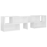 Meuble TV Blanc brillant 149x30x52 cm Bois d'ingénierie