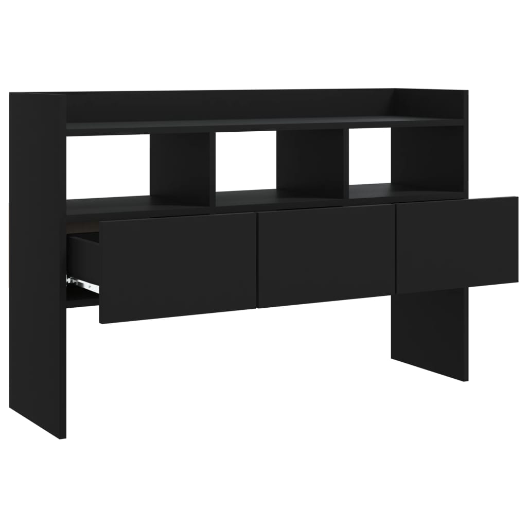 Buffet Noir 105x30x70 cm Bois d’ingénierie